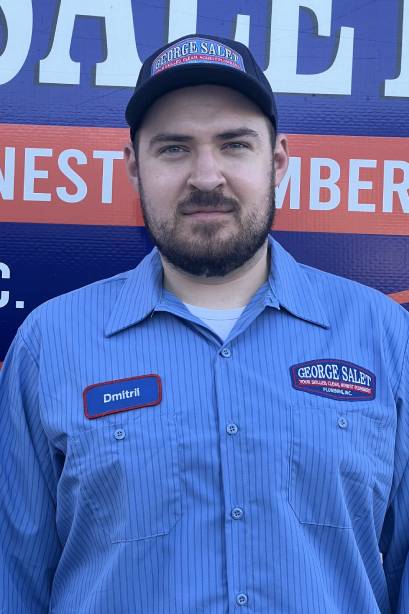 a man wearing a blue shirt